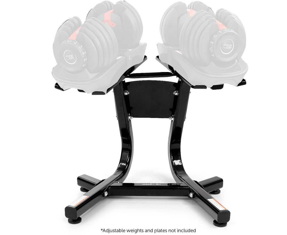 Adjustable dumbbells stand.