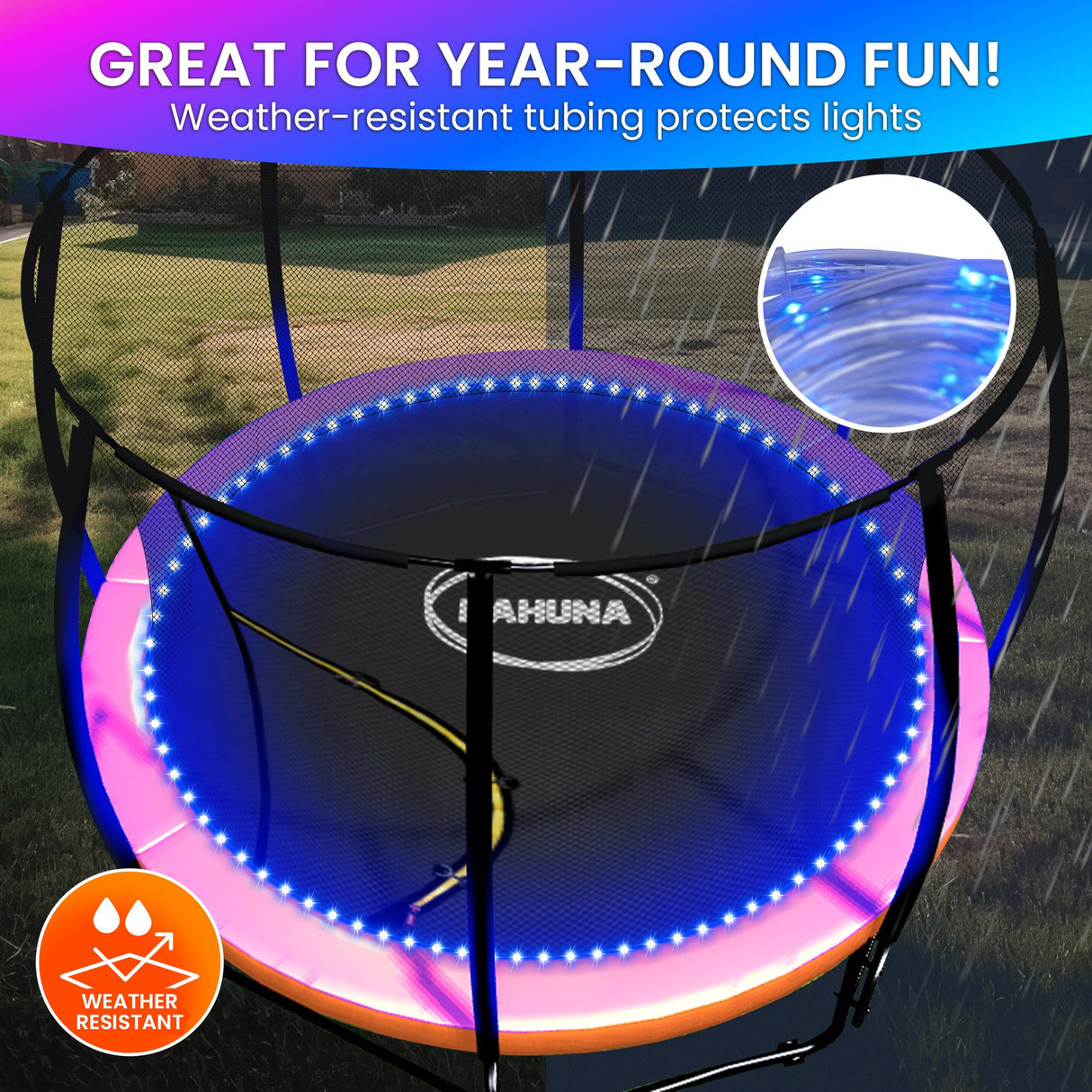Kahuna LED Kit Suits 10ft Trampolines Multi-Colour Smart Motion Sensor Lighting with 16 colours