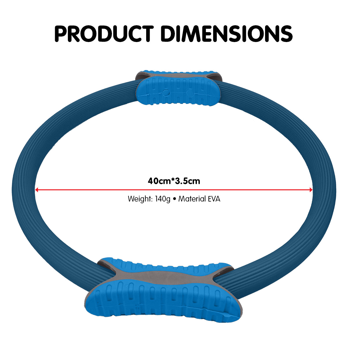 Powertrain Pilates Ring Band Yoga Home Workout Exercise Band Blue.