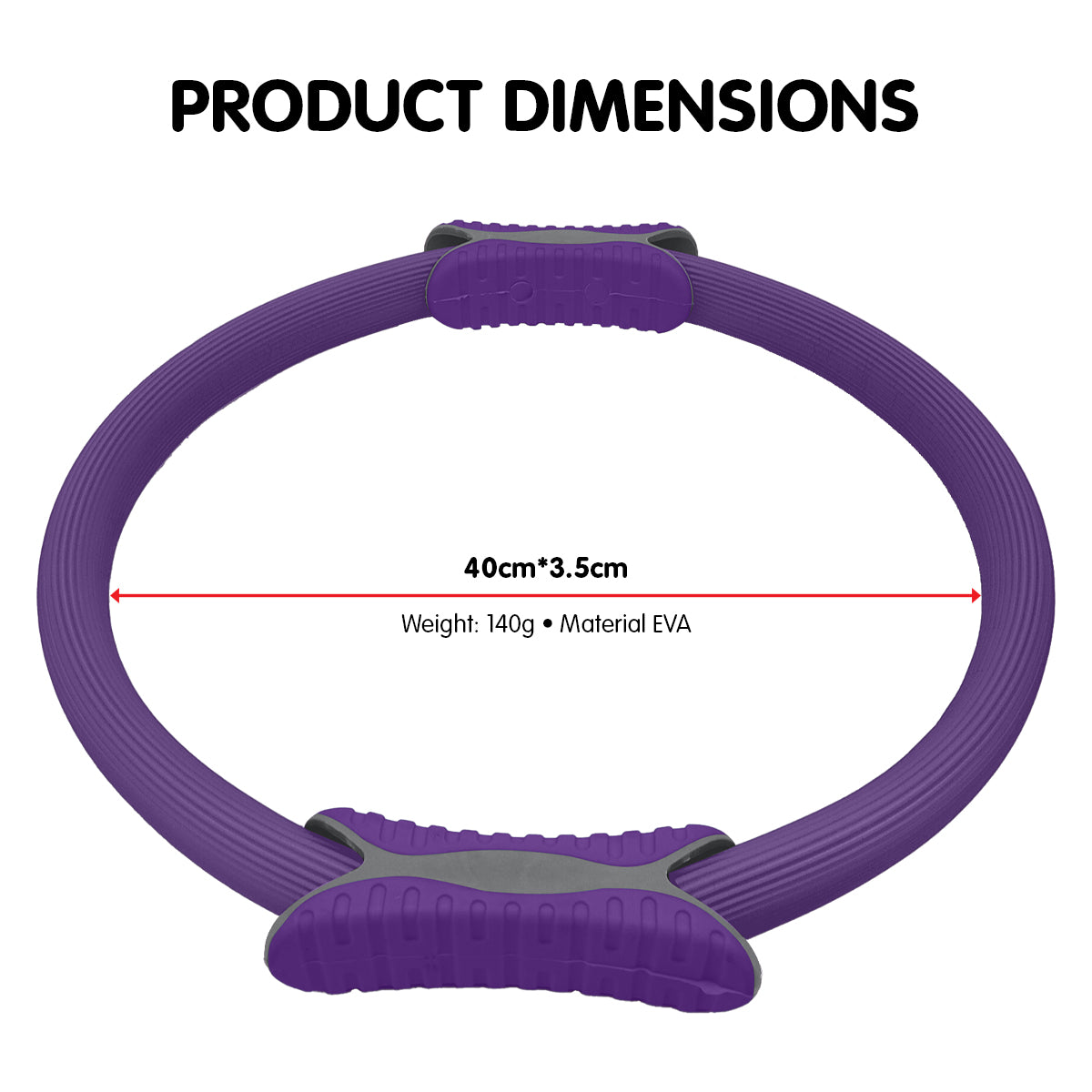 Powertrain Pilates Ring Band Yoga Home Workout Exercise Band Purple.