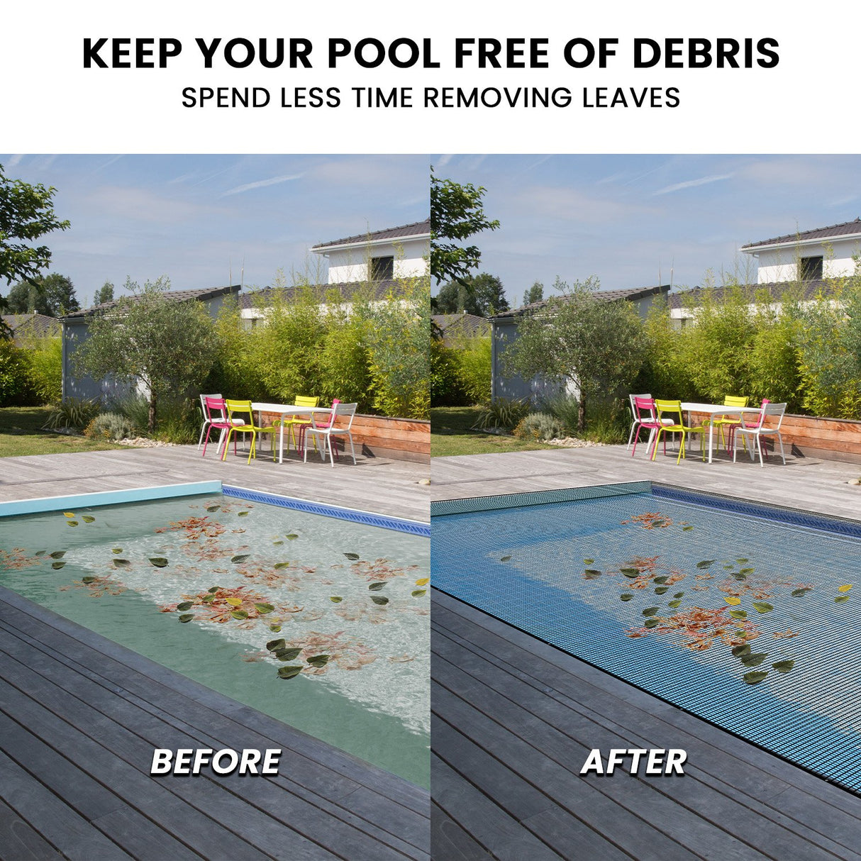 HydroActive UV-Resistant Swimming Pool Leaf Net Cover 6 x 11m