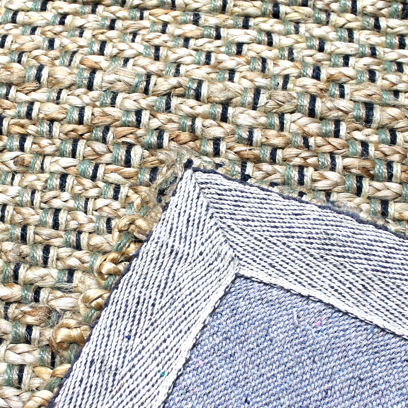 Hand Braided Jute Runner with Green Textured Weave 50 x 120 cm - Shoppers Spot Floor Runner - Alternate view 3