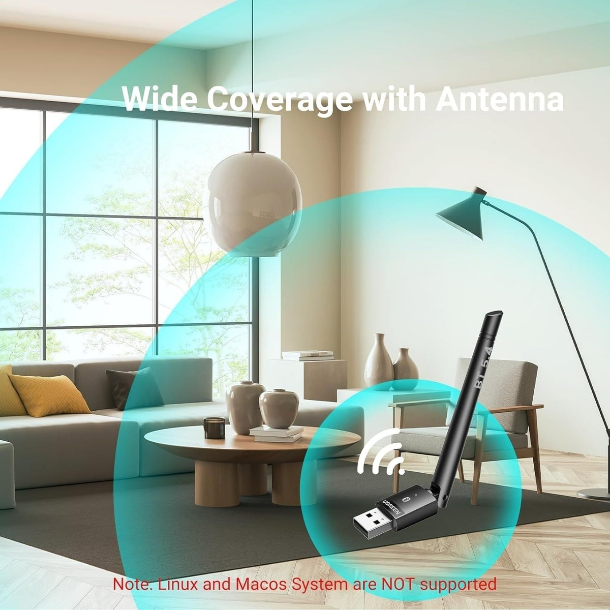 UGREEN Bluetooth adapter.