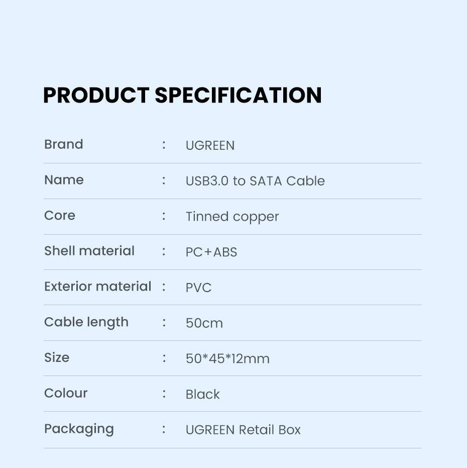 USB adapter cable.
