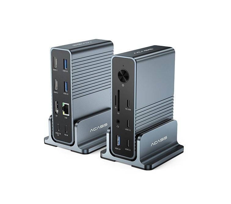 ACASIS DS-7A15 15-in-1 USB-C Dock Triple 4K HDMI DP 10Gbps PD Docking Station
