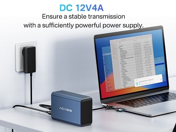 ACASIS EC-7352 Dual bays 2.5/3.5" RAID USB3.2 Gen1 5Gbps hard drive dock Max 60TB