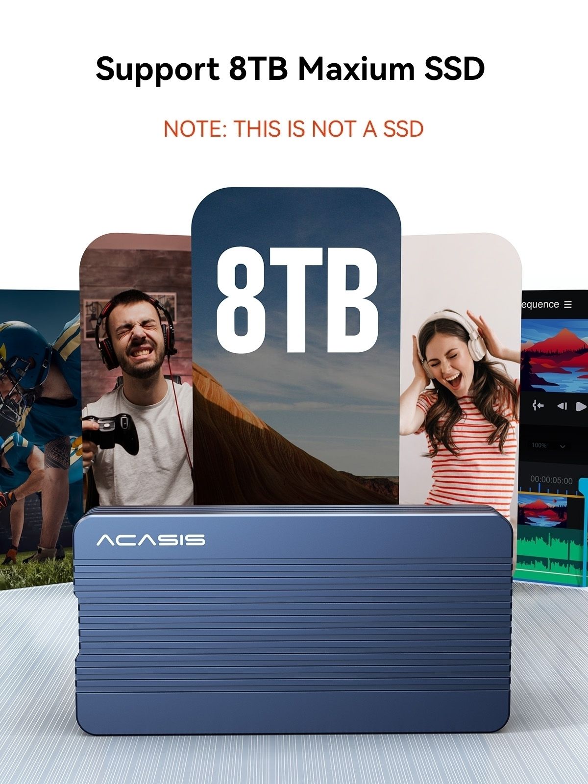ACASIS TBU Gbps hard drives, model TBU405Air.
