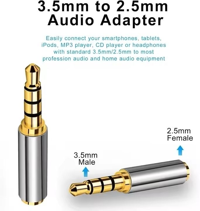 BENFEI 000440SL 3.5mm Male to 2.5mm Female Adapter