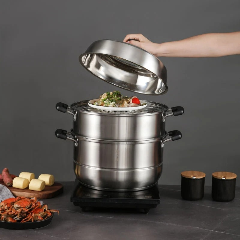 Zhang Xiao Quan three-tier steamer, 28cm.