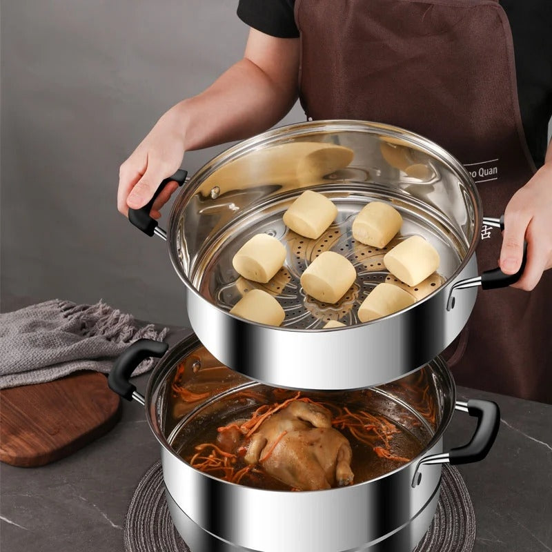 Zhang Xiao Quan three-tier steamer, 28cm.