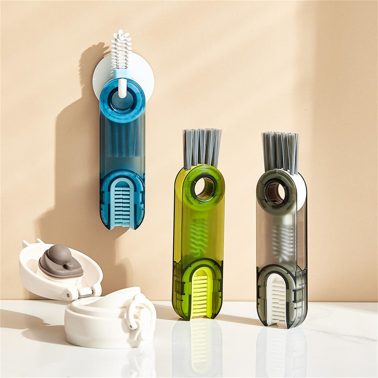 Cleanix Multi-purpose Cup Cleaning Brush Three-in-one Gap Cup Brush Cleaning Tool