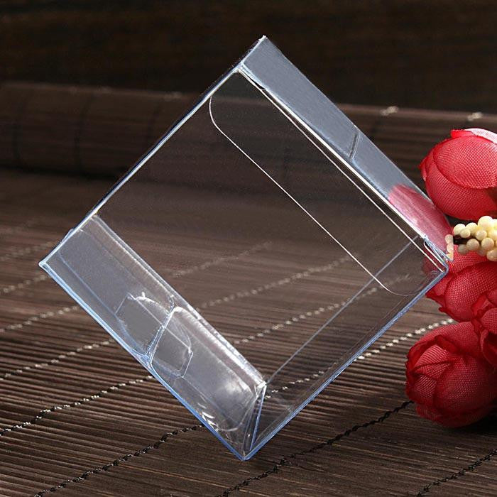 50 Pack of 9cm Sqaured Cube Gift Box - Product Showcase Clear Plastic Shop Display Storage Packaging Box