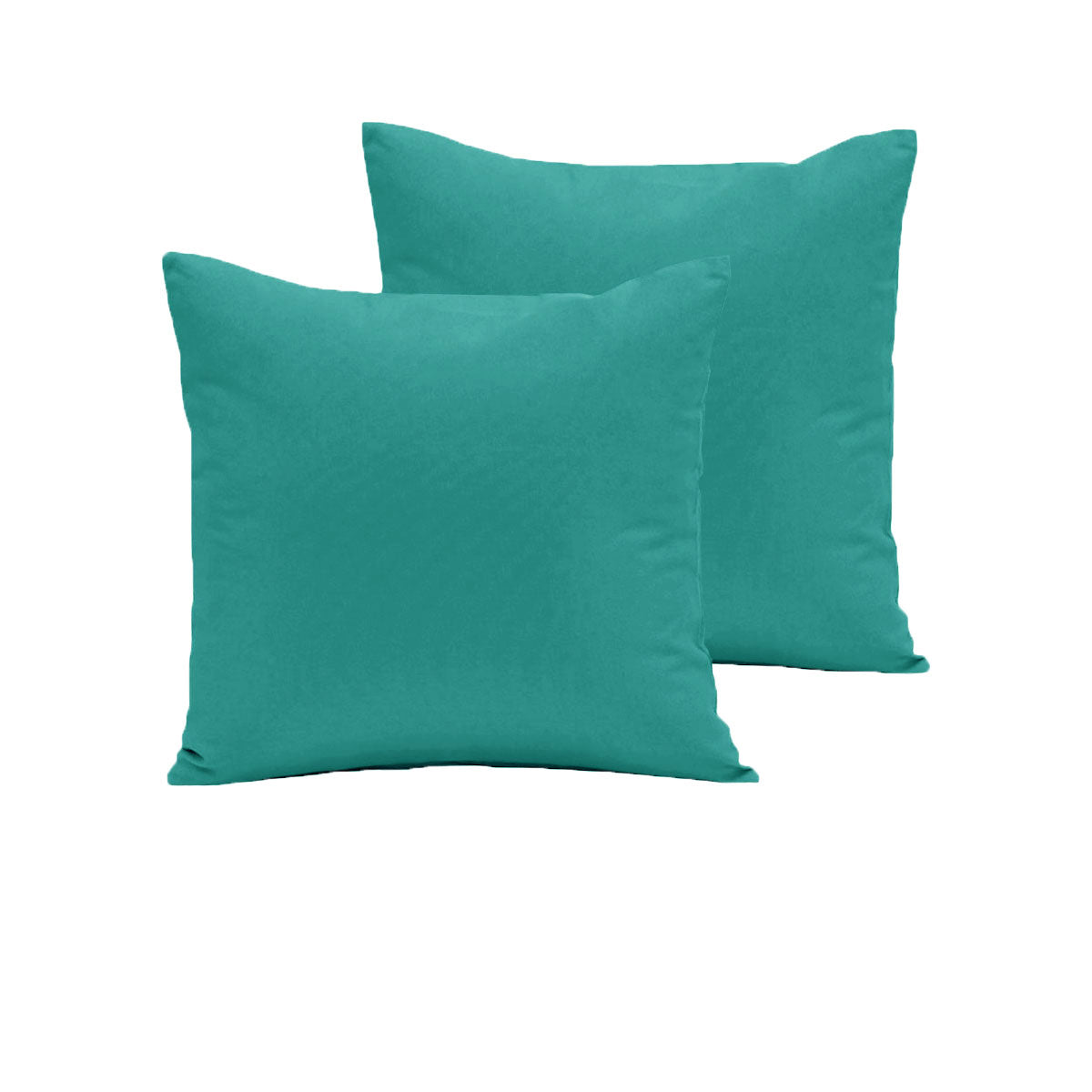Pair of 280TC Polyester Cotton European Pillowcases Teal