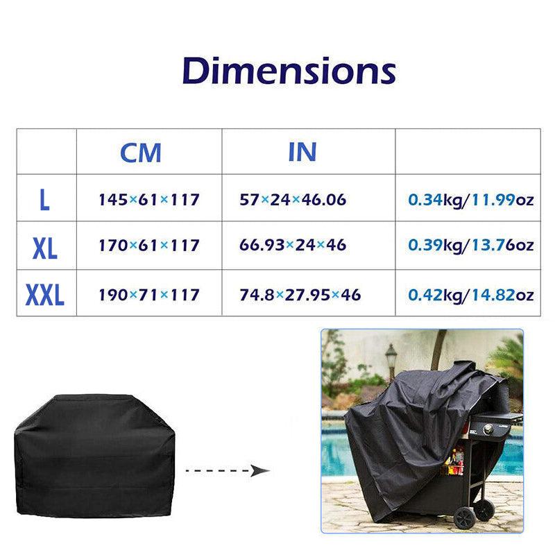 Waterproof Bbq Cover Heavy Duty Rain Gas Barbeque Smoker Grill Protector L/XL/XXL - XXL
