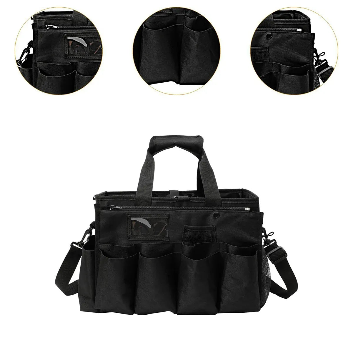 Multi Function Large Capacity Cleaning Tool Storage Bag with Adjustable Strap