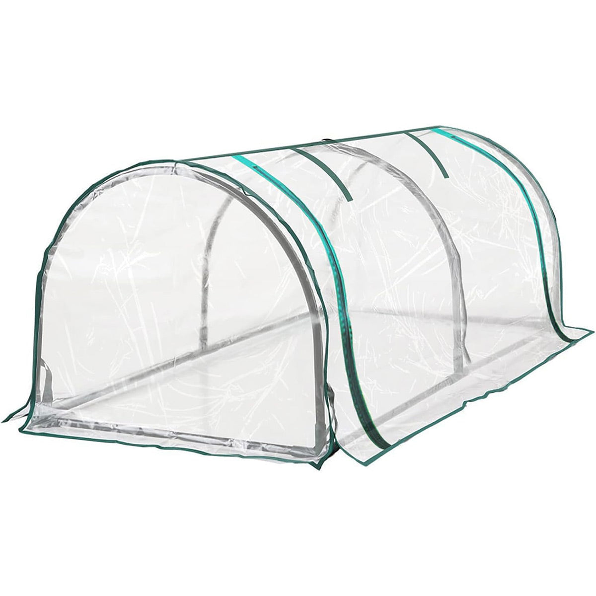Transparent PVC plant tent, foldable, lightweight.