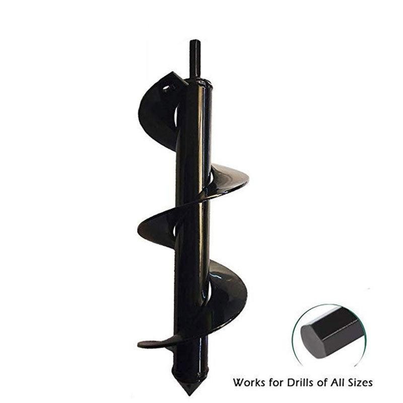 Power Garden Spiral Plant Auger Earth Planter Drill Bit Post Hole Digger Tool - 80*600MM (1kg)