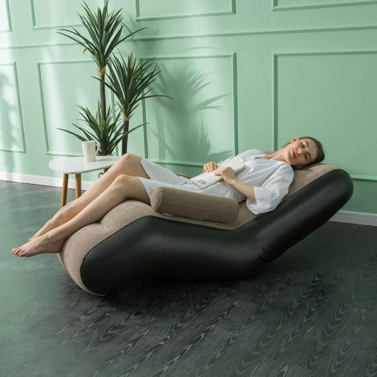 Inflatable Lazy Sofa Portable Outdoor Air Chair Sleeping Bed Lounger for Camping