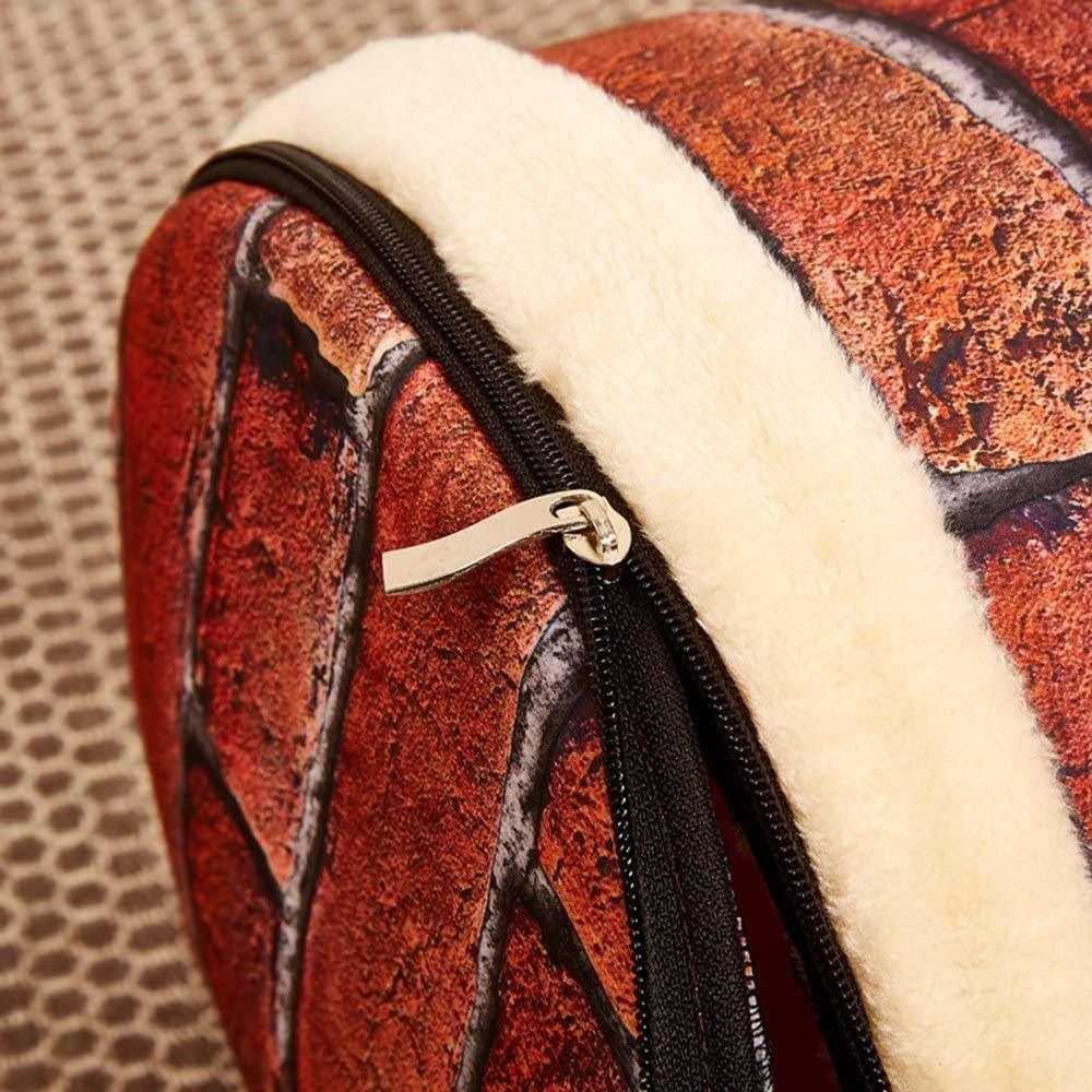 S Size Pet House Kennel Soft Igloo Beds Cave Cat Puppy Bed Warm Cushion Fold - Brown Dots