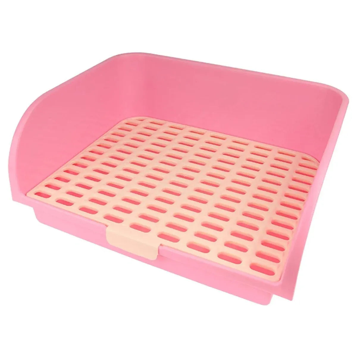 Large Rabbit Litter Box Drawer Corner Toilet for Chinchillas Hamsters Small Pets - Pink