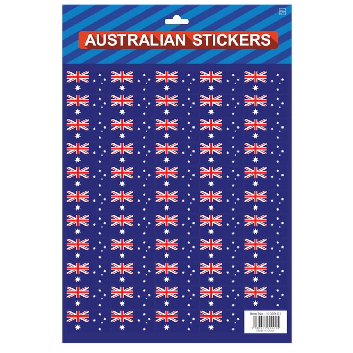 Australian Flag Stickers ƒ?? A4 Sheet of Festive Stickers for Australia Day Celebrations