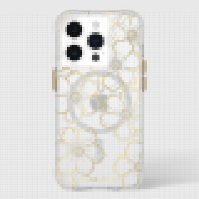 Case-Mate Floral Gems MagSafe Case For iPhone 15 Pro - Gold