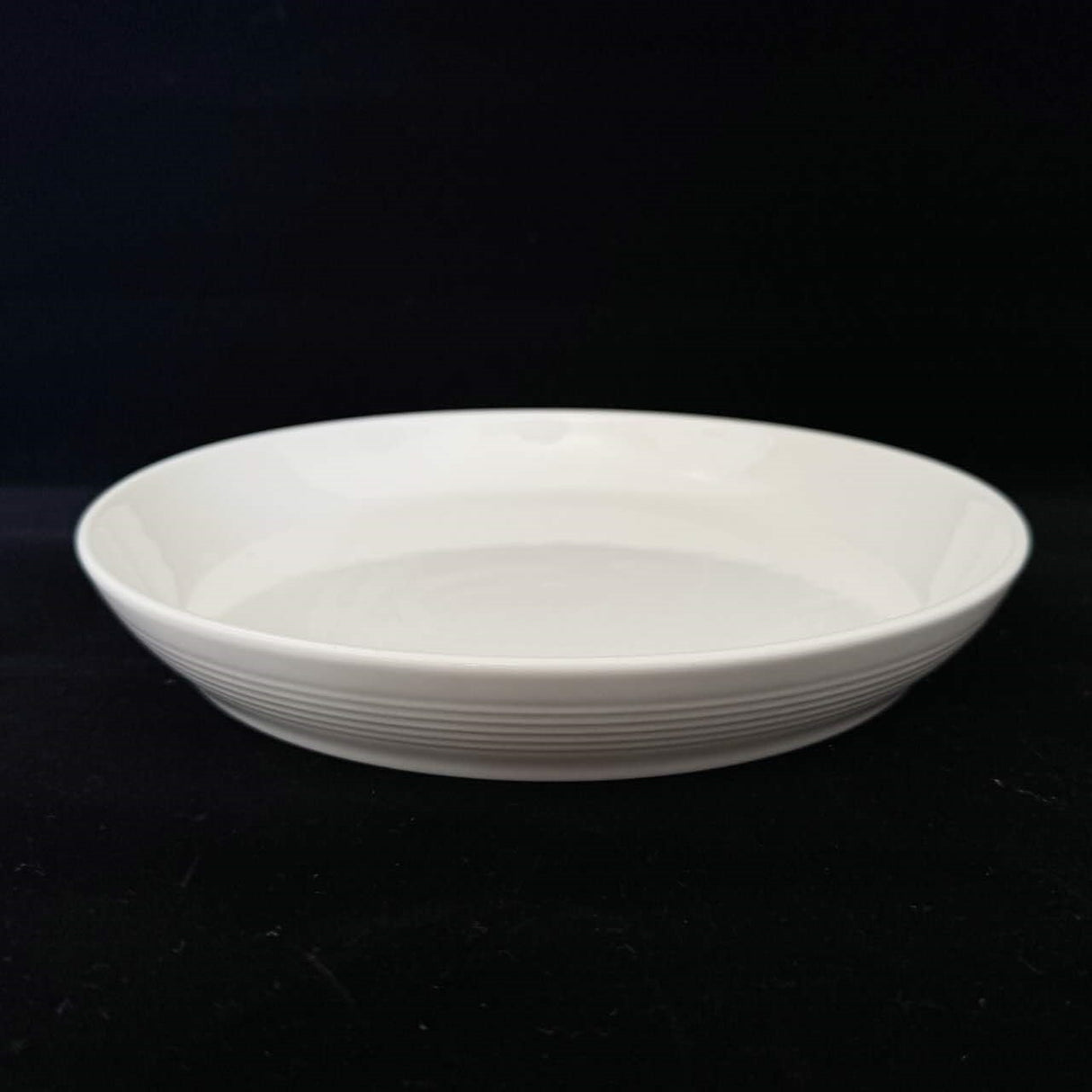 bulk 24 White Fine Bone China Embossed Side Plate 21cm