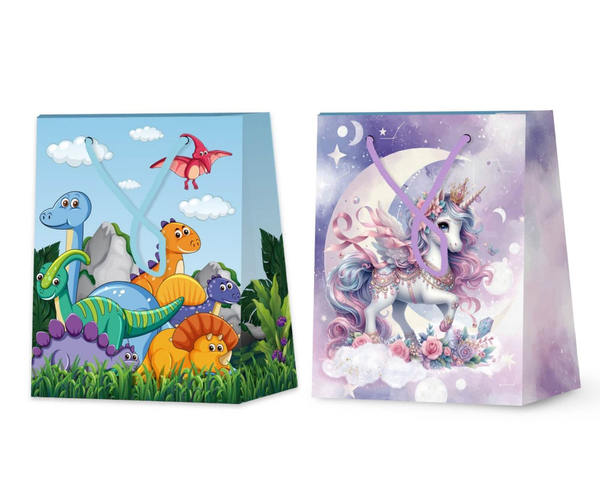 bulk 24 Jumbo Dinosaur & Unicorn Gift Bag 2 Assort 72cm