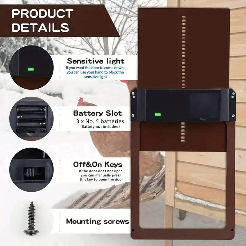 NNETM Light-Sensitive automatic coop, waterproof.