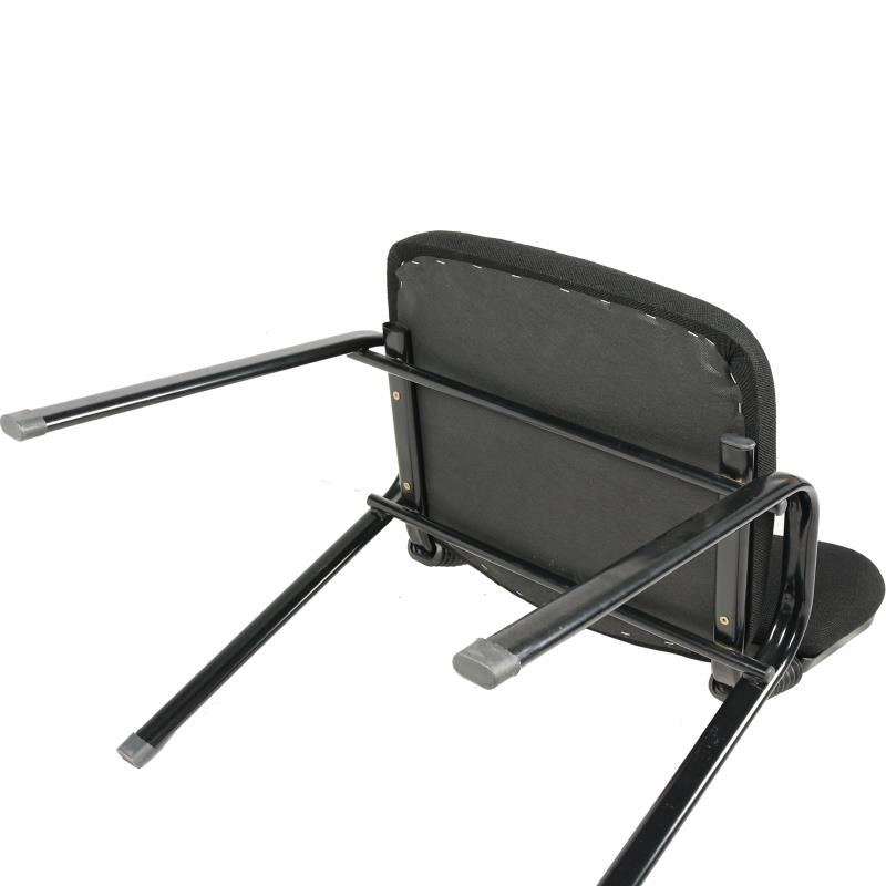 NNECN Stackable & Linkable Office Conference Visitor Community Chairs (Set of 7-Black)