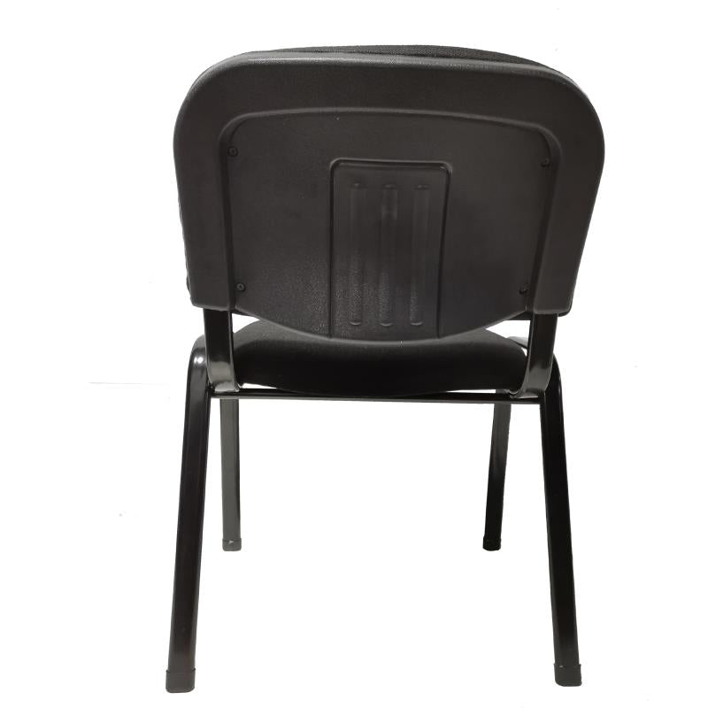 NNECN Stackable & Linkable Office Conference Visitor Community Chairs (Set of 7-Black)