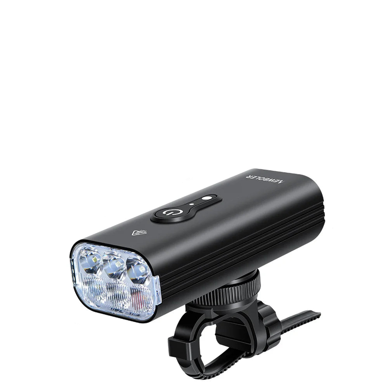 Black bicycle parts, rechargeable, waterproof.