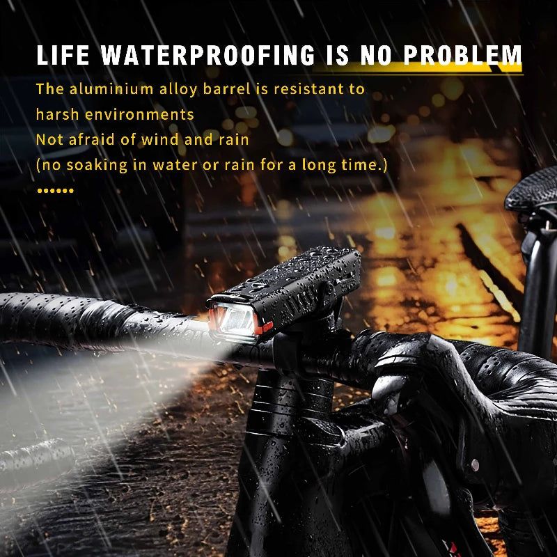 Black rechargeable bicycle parts, lightweight.