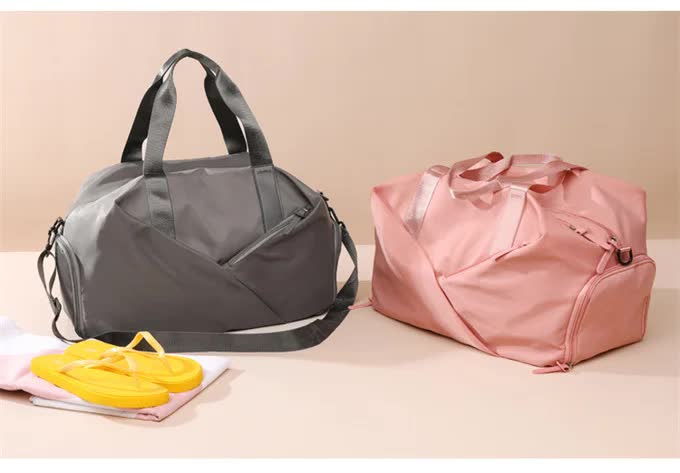 Navy Blue Stylish Gym Travel Bag with Shoe Compartment, Lightweight and Durable Design