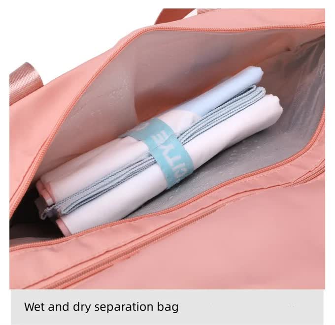 Navy Blue Stylish Gym Travel Bag with Shoe Compartment, Lightweight and Durable Design