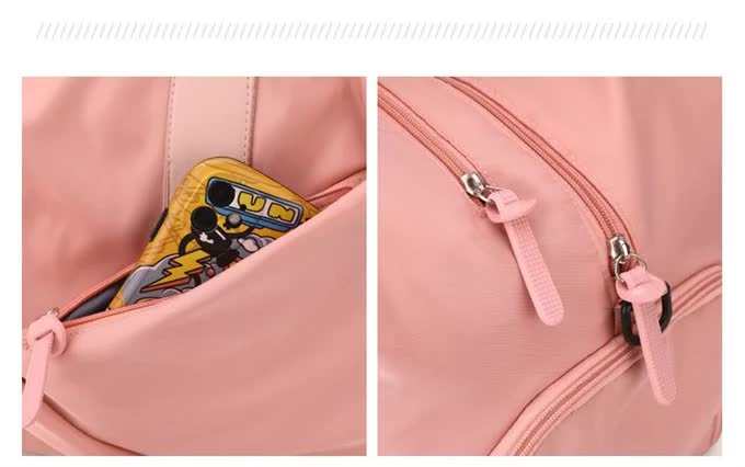 Navy Blue Stylish Gym Travel Bag with Shoe Compartment, Lightweight and Durable Design