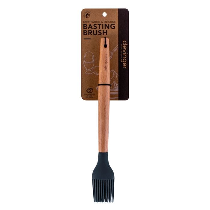 Beechwood & silicone basting brush charcoal