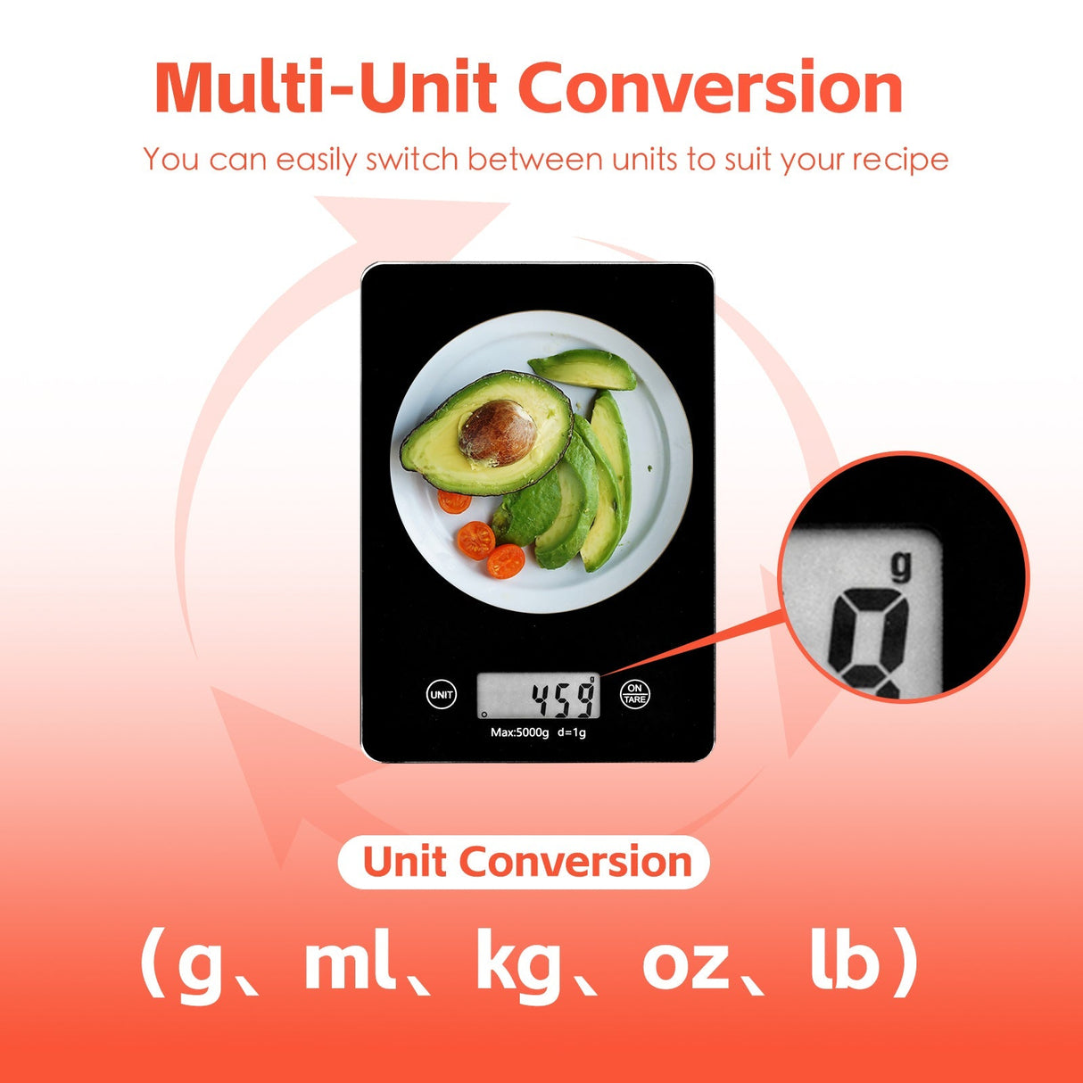 5KG Digital Glass Kitchen Scale