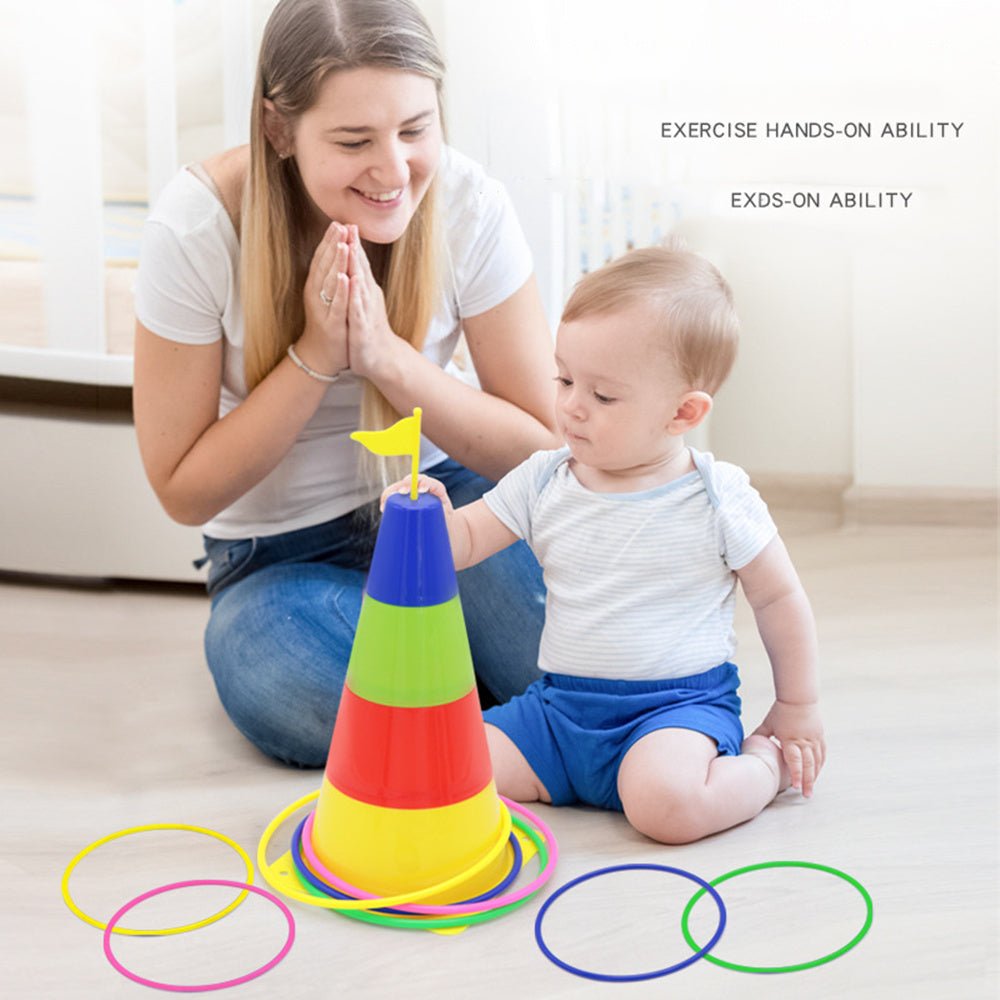 Kids Outdoor Sport Toys Funny Ring Toss Game Home Educational Toys