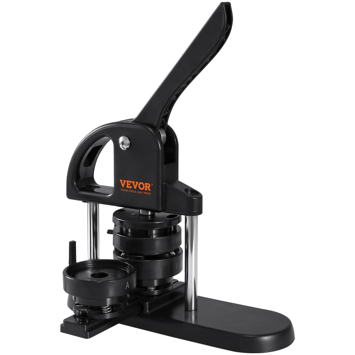 VEVOR Button Maker Machine, 1/1.25/2.28 inch(25/32/58mm) 3-in-1 Pin Maker, Installation-Free Badge Punch Press Kit, Button Making Supplies with 300pcs Button Parts, Circle Cutter, Magic Book