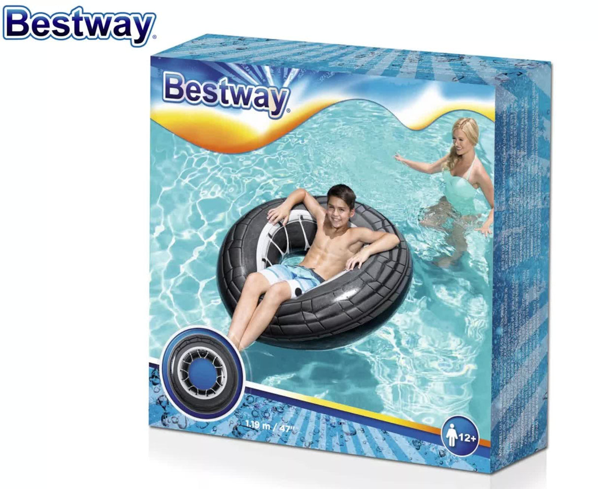 Bestway Inflatable 1.19m High Velocity Tire Tube Pool Float