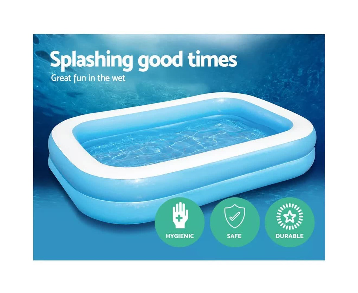 Bestway 2.62m x 1.75m x 51cm Blue Rectangular Family Pool