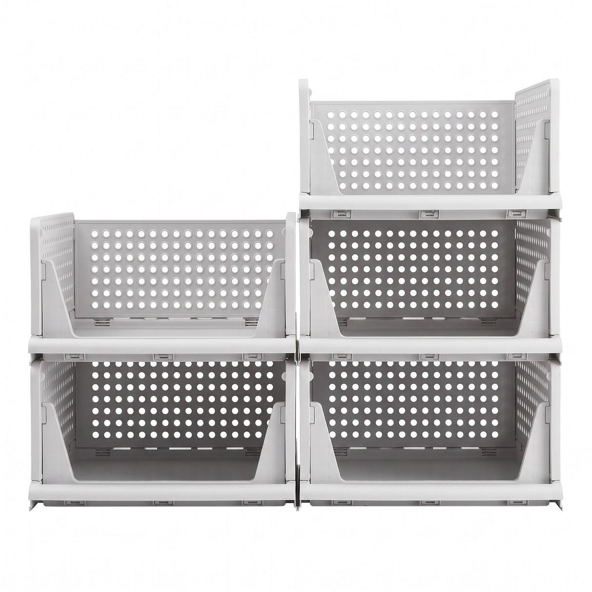 Artiss 5 Pack Stackable Plastic Storage Foldable Closet Organizers - Shoppers Spot Home & Garden > Home Office Accessories > Calendars, Organisers & Planners - Alternate view 4