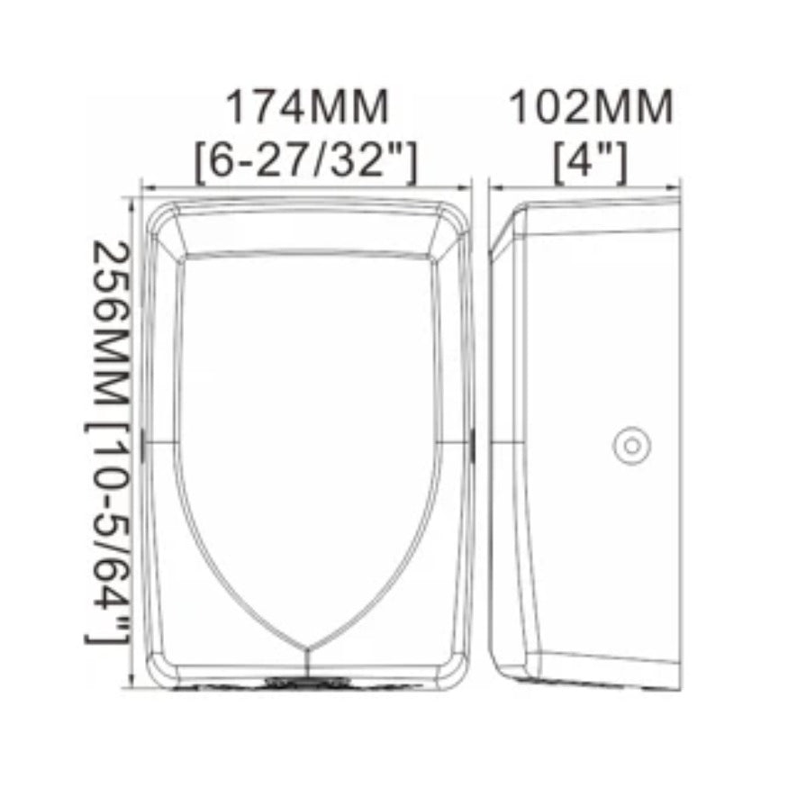 Dolphy Compact Touchless Hand Dryer – 700W ABS, Black – Automatic Hygienic & Energy-Saving Design