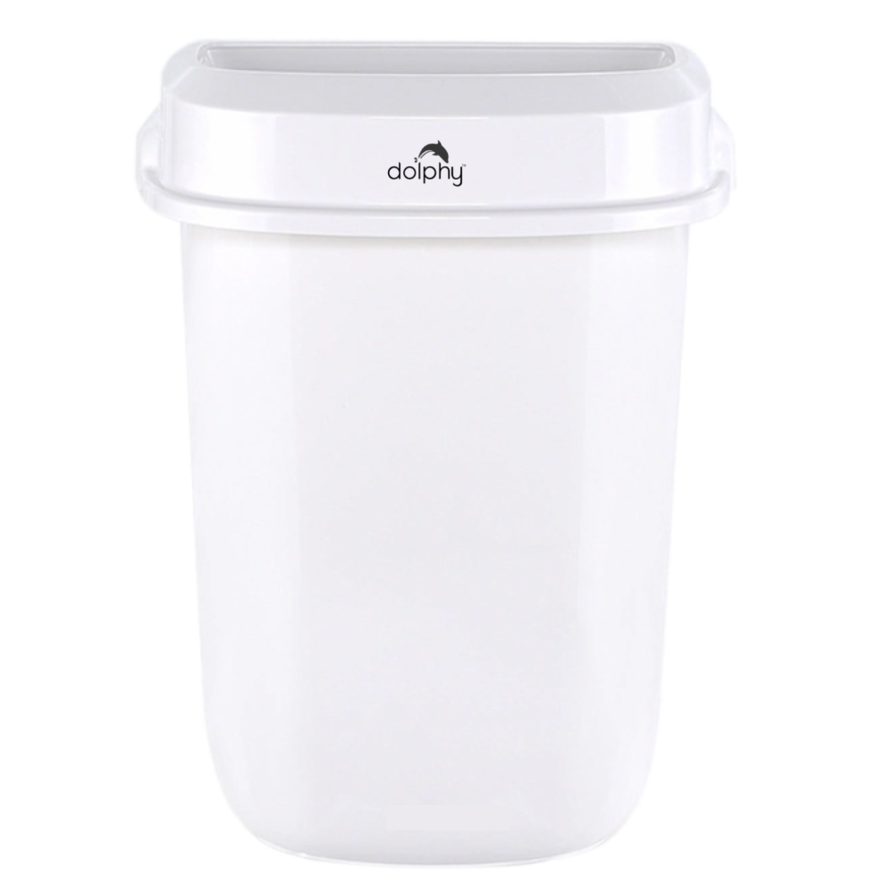 Dolphy Plaza Waste Bin 32L – Durable Polypropylene Rubbish Bin with Leak-Proof Design – White