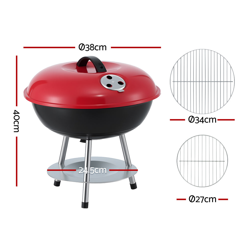 Grillz charcoal portable grill, lightweight.