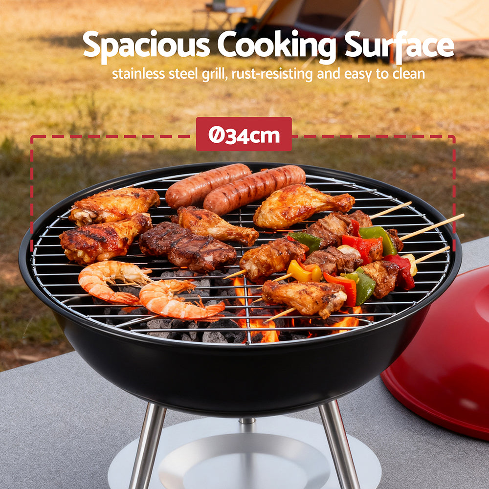 Grillz charcoal portable grill, lightweight.
