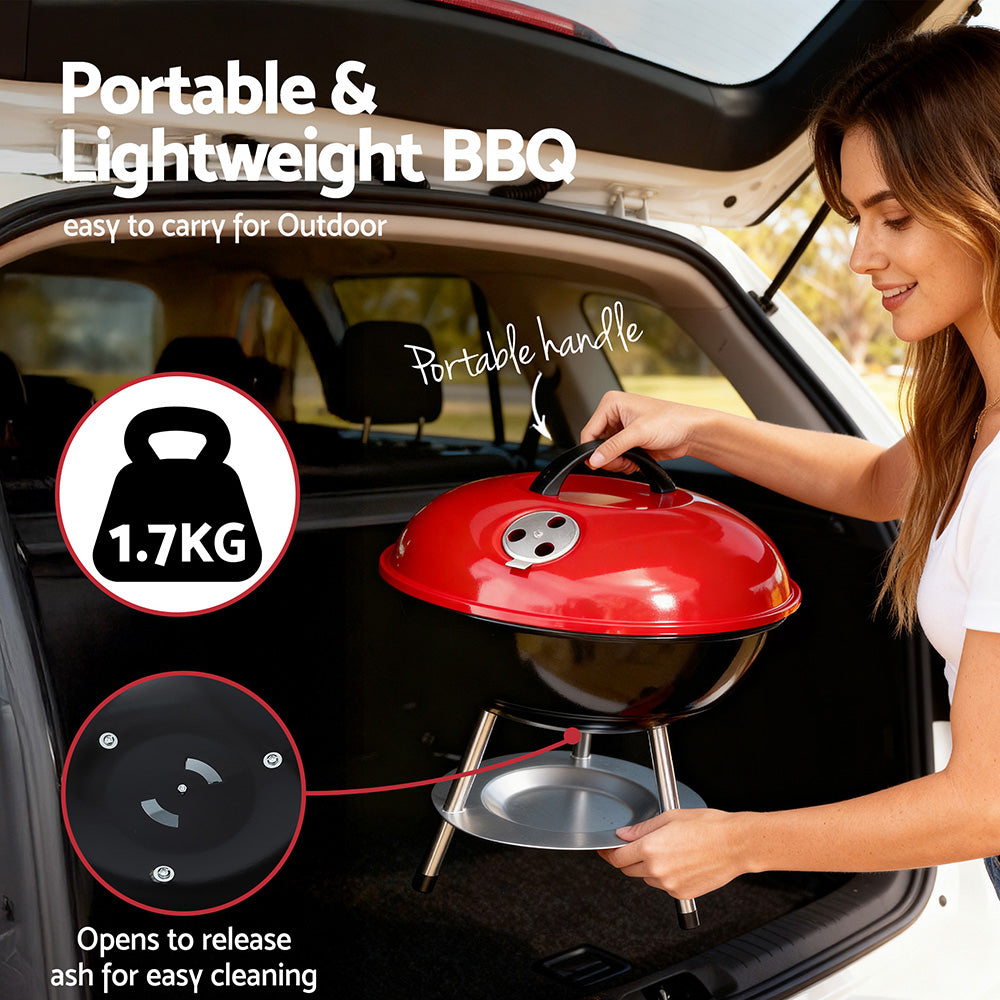 Grillz charcoal portable grill, lightweight.