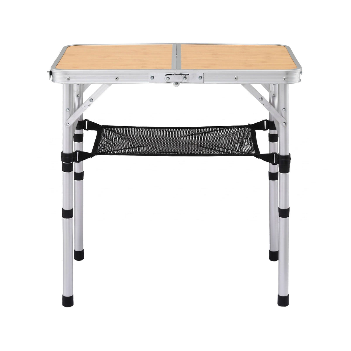 Weisshorn folding camping table, adjustable aluminium, 60 x 40 cm, wood grain