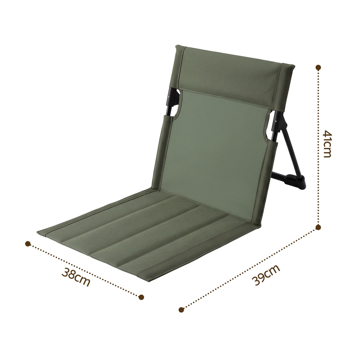 Weisshorn Foldable Camping Chair Oxford Aluminum Alloy Backrest Green.